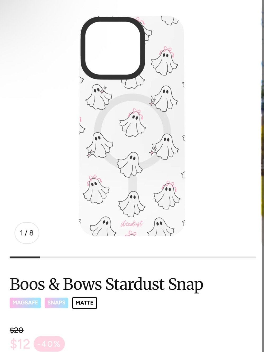 Boo & Bows iPhone 16 Pro Max Snap & MagSafe Ring